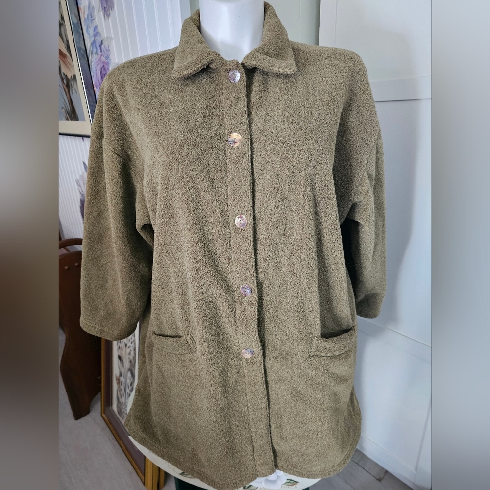 Bryn Walker Plush Cozy Fleece DANUTA Lagan Look Jacket Size M Excellent Cond